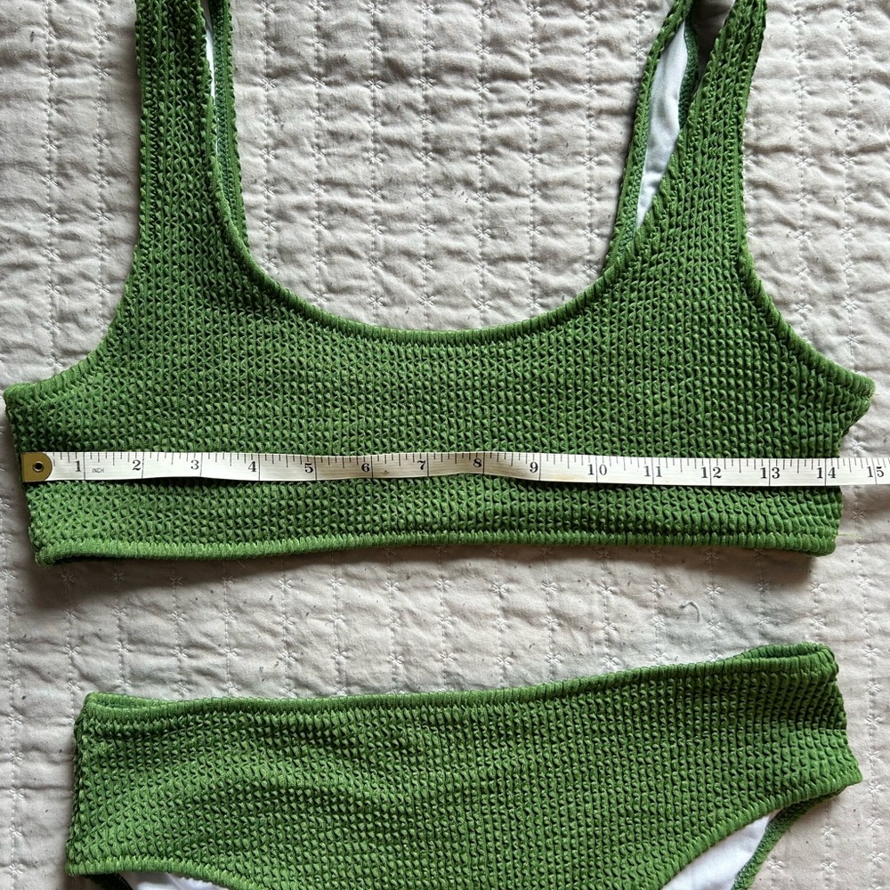 Green Textured Bikini Set - Picture 4 of 8